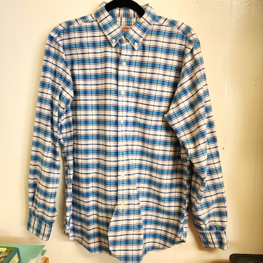Brooks Brothers Est. 1818 Large Blue stripes button down Shirt.